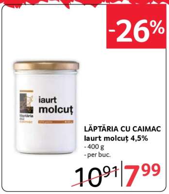 LĂPTĂRIA CU CAIMAC iaurt molcuț 4,5%