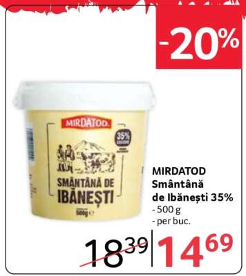 MIRDATOD Smântână de Ibănești 35%