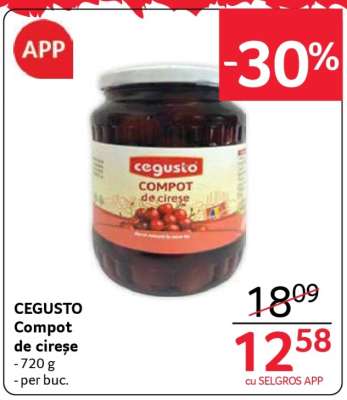 CEGUSTO Compot de cireșe