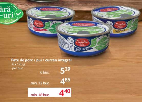Pate de porc / pui / curcan integral