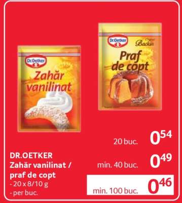 DR. OETKER Zahăr vanilinat / praf de copt