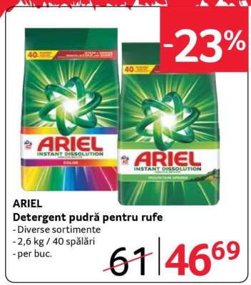 ARIEL Detergent pudră pentru rufe