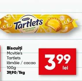 Biscuiți McVitie's Tartlets lămâie/cacao