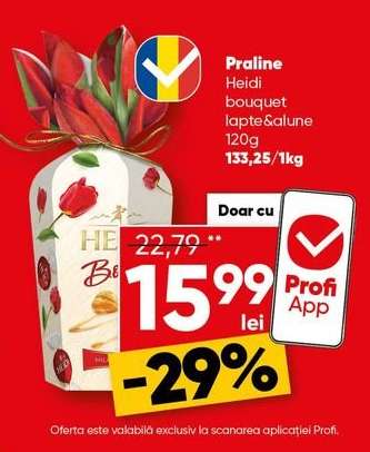 Praline Heidi bouquet lapte&alune 120g