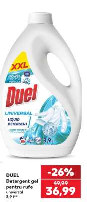 DUEL Detergent gel pentru rufe universal 3,9 l