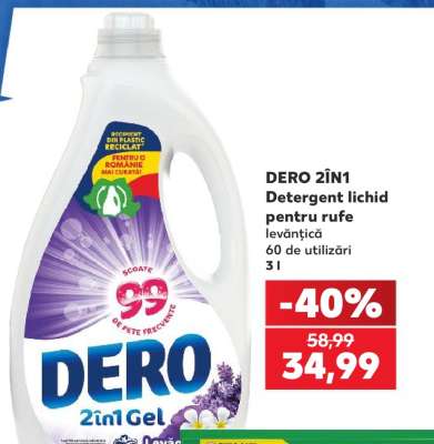 DERO 2ÎN1 Detergent lichid pentru rufe