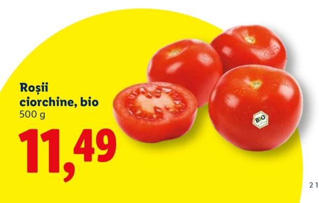 Roșii ciorchine, bio