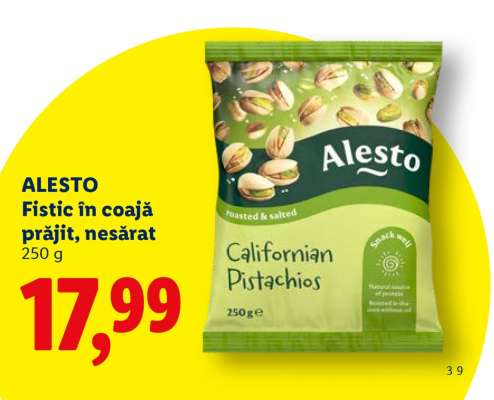 ALESTO Fistic în coajă prăjit, nesărat