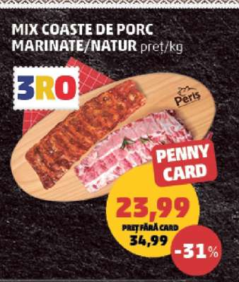 MIX COASTE DE PORC MARINATE/NATUR
