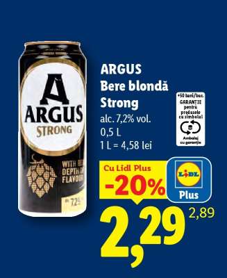 ARGUS Bere blondă Strong