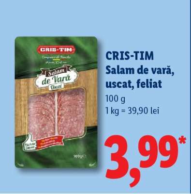 CRIS-TIM Salam de vară, uscat, feliat