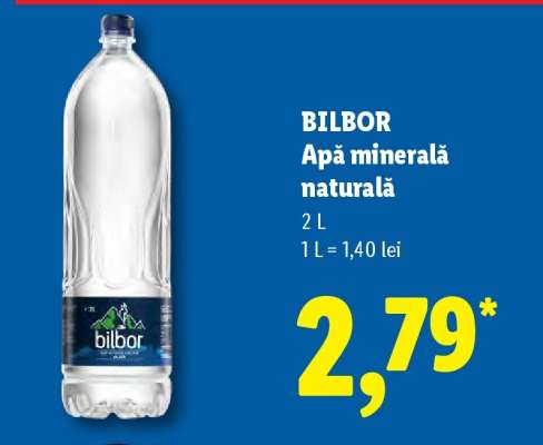 BILBOR Apă minerală naturală