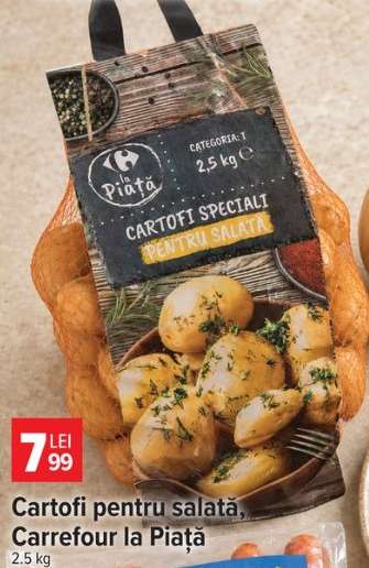 Cartofi pentru salată, Carrefour la Piață