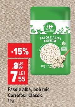 Fasole albă, bob mic, Carrefour Classic