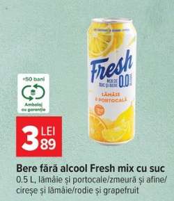 Bere fără alcool Fresh mix cu suc