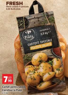 Cartofi pentru salată, Carrefour la Piață