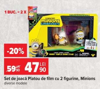 Set de joacă Platou de film cu 2 figurine, Minions