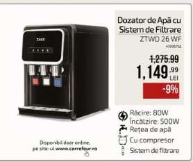 Dozator de Apă cu Sistem de Filtrare ZTWD 26 WF