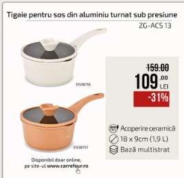 Tigaie pentru sos din aluminiu turnat sub presiune