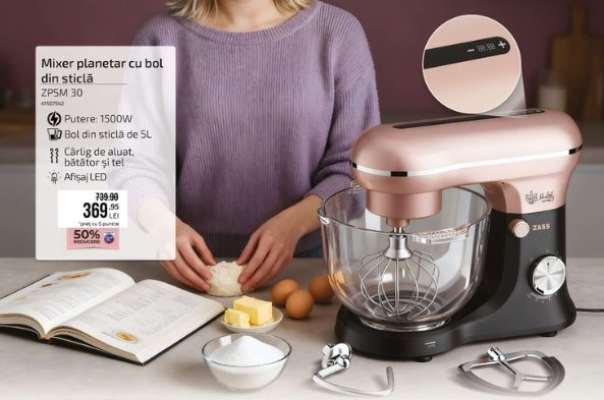 Mixer planetar cu bol din sticlă ZPSM 30