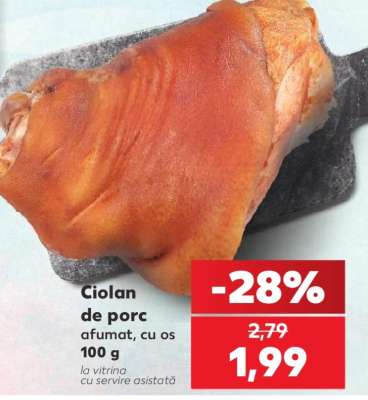 Ciolan de porc afumat, cu os