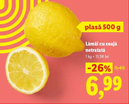 Lămâi cu coaja netratată