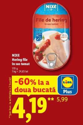 NIXE Hering file în sos tomat