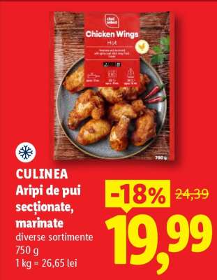 CULINEA Aripi de pui secționate, marinate