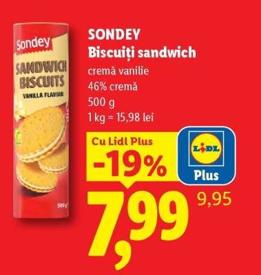 Sondey Biscuiți Sandwich