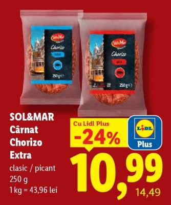 SOL&MAR Cârnat Chorizo extra