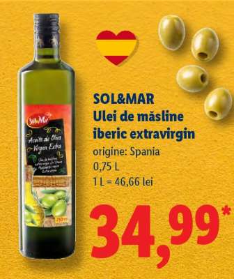 SOL&MAR Ulei de măsline iberic extravirgin
