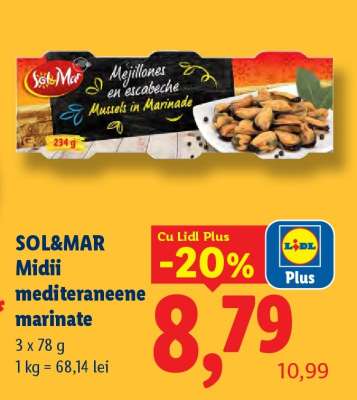 SOL&MAR Midii mediteraneene marinate