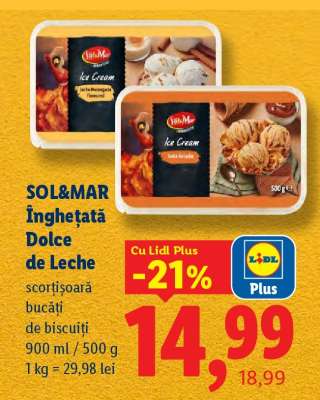 SOL&MAR Înghețată Dolce de Leche