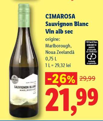 CIMAROSA Sauvignon Blanc Vin alb sec