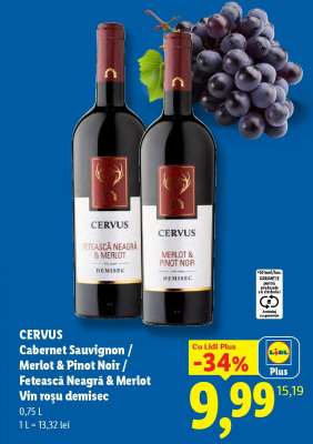 CERVUS Cabernet Sauvignon Merlot & Pinot Noir / Fetească Neagră & Merlot
