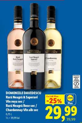 DOMENIILE DAVIDESCU Rară Neagră & Saperavi / Rară Neagră Rose / Chardonnay