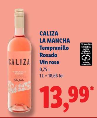 CALIZA LA MANCHA Tempranillo Rosado Vin rose
