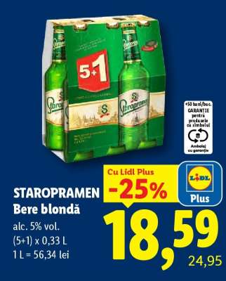 STAROPRAMEN Bere blondă