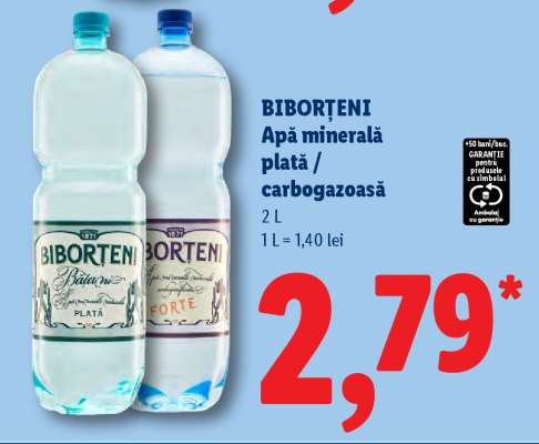 BIBORTENI Apă minerală plată / carbogazoasă