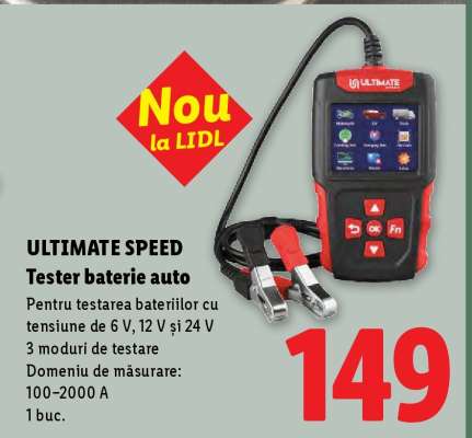 ULTIMATE SPEED Tester baterie auto