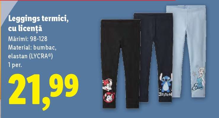 Leggings termici, cu licență
