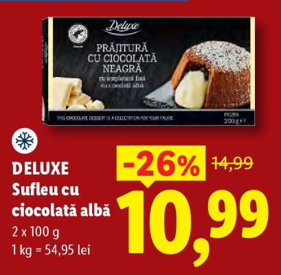 DELUXE Sufleu cu ciocolată albă