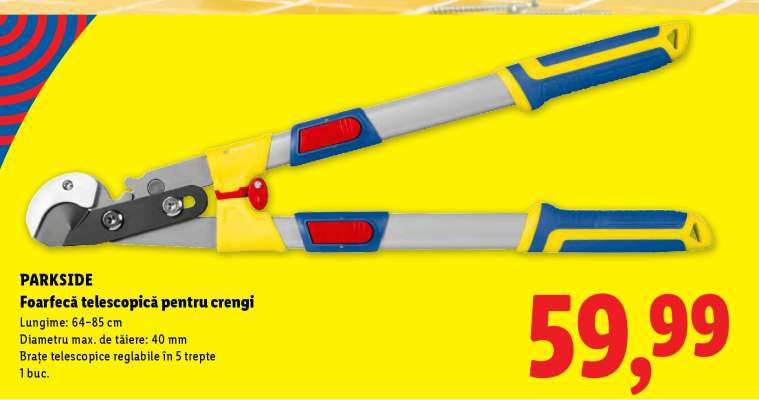 PARKSIDE Foarfecă telescopică pentru crengi