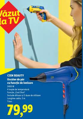 CIEN BEAUTY Uscător de păr cu funcție de ionizare