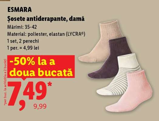 ESMARA Șosete antiderapante, damă