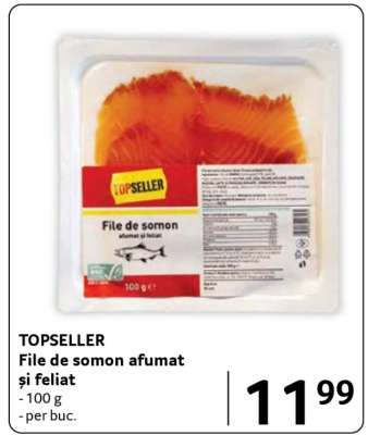 TOPSELLER File de somon afumat și feliat