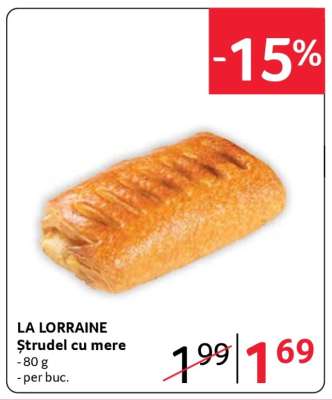LA LORRAINE Ștrudel cu mere