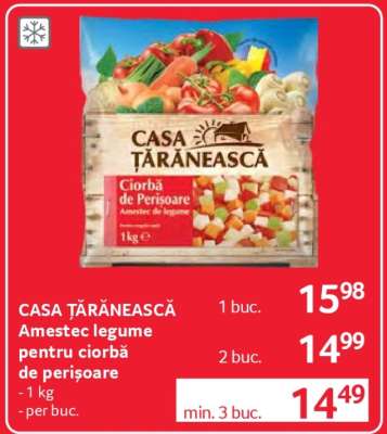 CASA ȚĂRĂNEASCĂ Amestec legume pentru ciorbă de perișoare