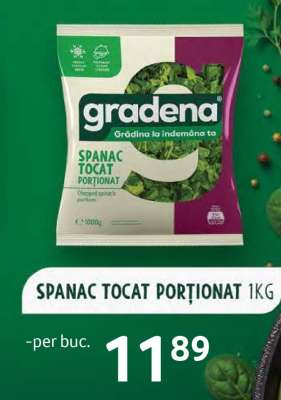 Spanac Tocat Porționat 1KG