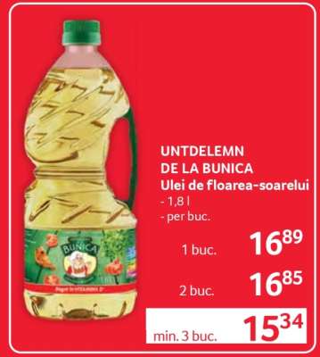 UNTDELEMN DE LA BUNICA Ulei de floarea-soarelui